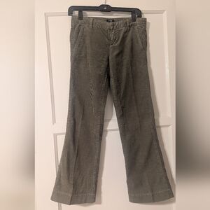 J Crew Low Fit Green Corduroy Pants